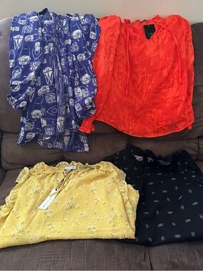 Women Blouses size M set of 4 New